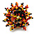 40mm Glass and Sequin Star Flex Ring/Yellow/Black/Orange/Red/ Size M - view 4