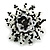 45mm D/Black/White Glass and Sequin Star Flex Ring/Size M/L - view 2