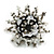 45mm Multicoloured Glass and Sequin Star Flex Ring/White/Hematite/Black/Size M/L - view 7