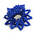 35mm D/Blue Glass/Acrylic Bead Sunflower Stretch Ring - Size M - view 5