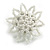 35mm D/Snow White Glass and Transparent Acrylic Bead Sunflower Stretch Ring - Size M - view 5