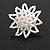 35mm D/Snow White Glass and Transparent Acrylic Bead Sunflower Stretch Ring - Size M - view 2