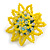 35mm D/Banana Yellow Glass and Acrylic Bead Sunflower Stretch Ring - Size S - view 7