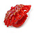 40mm Diameter/Red Glass Bead Daisy Flower Flex Ring/ Size M - view 6