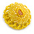 40mm Diameter/Banana Yellow Glass Bead Daisy Flower Flex Ring/ Size M - view 4