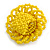 40mm Diameter/Banana Yellow Glass Bead Daisy Flower Flex Ring/ Size M - view 5