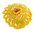 40mm Diameter/Banana Yellow Glass Bead Daisy Flower Flex Ring/ Size M - view 7