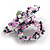 40mm Diameter/Pink/White/Hematite Glass Bead Daisy Flower Flex Ring/ Size M - view 6