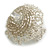 40mm Diameter/Transparent Glass Bead Daisy Flower Flex Ring/ Size M - view 4