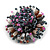 40mm Diameter/Light Pink/Hematite/Brown Acrylic/Glass Bead Daisy Flower Flex Ring - Size M - view 6