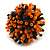 40mm Diameter/ Black/Orange Acrylic/Glass Bead Daisy Flower Flex Ring - Size M - view 4