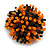 40mm Diameter/ Black/Orange Acrylic/Glass Bead Daisy Flower Flex Ring - Size M - view 7