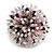 40mm Diameter/Pink/White/Hematite Acrylic/Glass Bead Daisy Flower Flex Ring - Size M - view 4