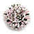 40mm Diameter/Pink/White/Hematite Acrylic/Glass Bead Daisy Flower Flex Ring - Size M - view 6