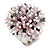 40mm Diameter/Pink/White/Hematite Acrylic/Glass Bead Daisy Flower Flex Ring - Size M - view 2