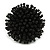 40mm Diameter/ Black Acrylic/Glass Bead Daisy Flower Flex Ring - Size M - view 2