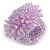 40mm Diameter/ Lavender Acrylic/Glass Bead Daisy Flower Flex Ring - Size M - view 7