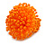 40mm Diameter/ Orange Acrylic/Glass Bead Daisy Flower Flex Ring - Size M - view 4