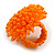 40mm Diameter/ Orange Acrylic/Glass Bead Daisy Flower Flex Ring - Size M - view 7