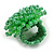 35mm Diameter/Apple Green Acrylic/Glass Bead Daisy Flower Flex Ring - Size M - view 6