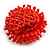 40mm Diameter/ Red Acrylic/Glass Bead Daisy Flower Flex Ring - Size M - view 5