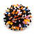 35mm D/Orange/Black/Pink/Blue Acrylic/Glass Bead Daisy Flower Flex Ring - Size M/L - view 6