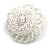 45mm Diameter/Snow White Glass Bead Daisy Flower Flex Ring/ Size M/L - view 5