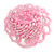 40mm Diameter/Baby Pink Glass Bead Daisy Flower Flex Ring/ Size M