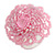 40mm Diameter/Baby Pink Glass Bead Daisy Flower Flex Ring/ Size M - view 6