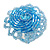 40mm Diameter/Light Blue Glass Bead Daisy Flower Flex Ring/ Size M - view 7