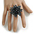 45mm Glass and Sequin Star Flex Ring/Anthracite Grey/Size M - view 3