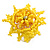 40mm Banana Yellow Glass and Sequin Star Flex Ring/Size M - view 6