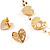 Gold Hearted Double Wire Set - view 5