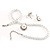 Silver Tone Glass Pearl Costume Jewellry Set - view 5
