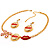 Gold Plated Kiss, Lips and Bow Costume Jewellery Set - view 5
