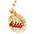 Gold Plated Kiss, Lips and Bow Costume Jewellery Set - view 10