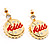 Gold Plated Kiss, Lips and Bow Costume Jewellery Set - view 9