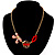 Gold Plated Kiss, Lips and Bow Costume Jewellery Set - view 4