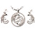 Rhodium Plated Clear Crystal Firebird Costume Jewellery Set - view 5