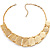Gold Plated Bib Style Necklace&Clip-On Earring Ethnic Set - view 3