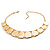 Gold Plated Bib Style Necklace&Clip-On Earring Ethnic Set - view 18