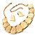 Gold Plated Bib Style Necklace&Clip-On Earring Ethnic Set - view 2