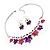 Maple Leaf Necklace And Earring Set (Purple&Pink) - view 9