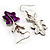 Maple Leaf Necklace And Earring Set (Purple&Pink) - view 12
