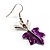 Maple Leaf Necklace And Earring Set (Purple&Pink) - view 13