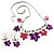 Maple Leaf Necklace And Earring Set (Purple&Pink) - view 14