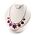Maple Leaf Necklace And Earring Set (Purple&Pink) - view 6