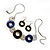 Bold Circle&Disk Enamel Necklace&Earring Set (Blue&Olive) - view 7