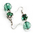 Green Glass Floral Fashion Set (Necklace & Earrings) - view 6
