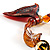 Fish Fin Glass Pendant & Earrings Set (Citrine & Amber Coloured) - view 8